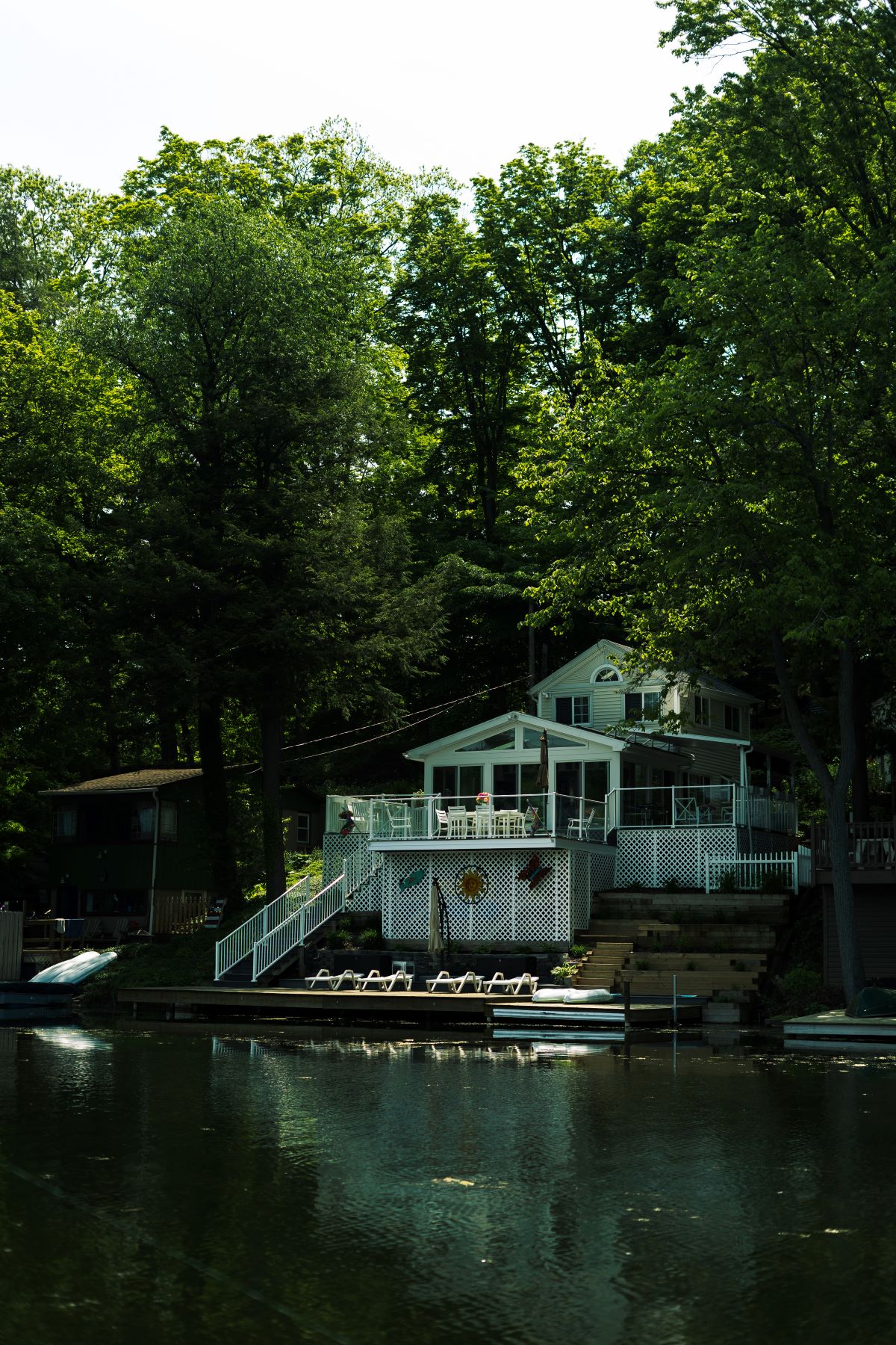 House on a calm lake